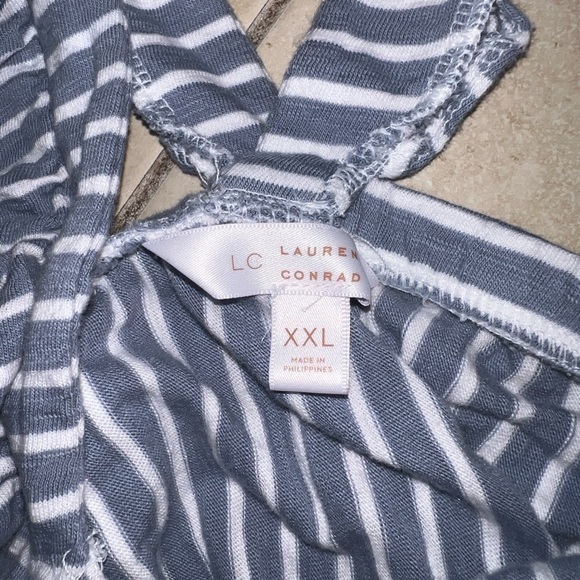 Lauren Conrad Striped Blue and White Shirt - Picture 2 of 3